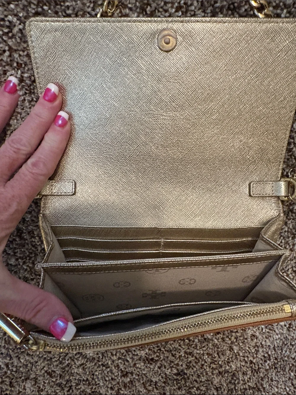 Tory Burch structured tan